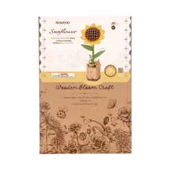 Robotime Rowood DIY Wooden Flower Sunflower 3D Wooden Puzzle TW011