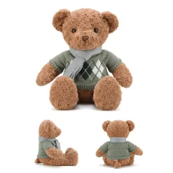 23" Scarf Sweater Teddy Bear - Chocolate