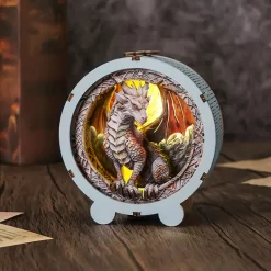 Woodbests - Ancient Dragon Kit - 3D Wooden Puzzle Night Light