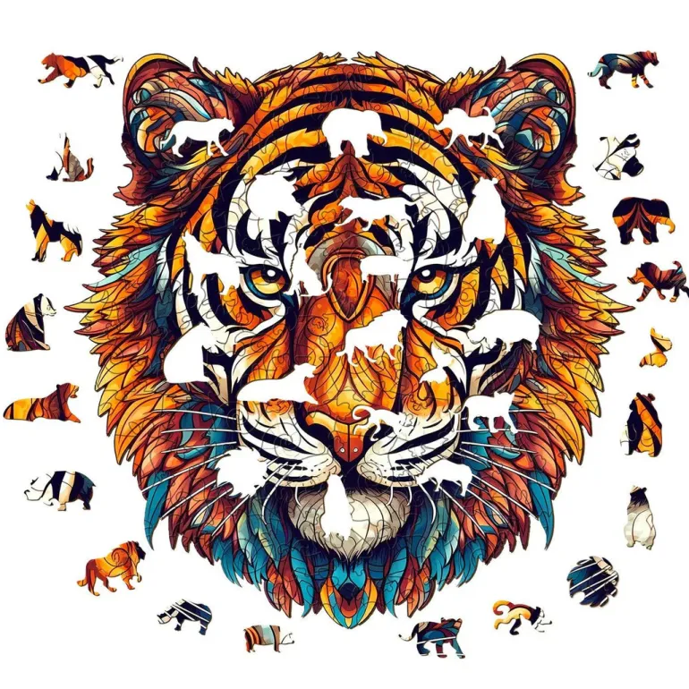 Woodbests - Brave Tiger Wooden Jigsaw Puzzle (160-200pcs)