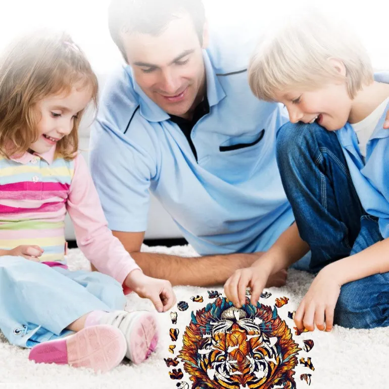 Woodbests - Brave Tiger Wooden Jigsaw Puzzle (160-200pcs)