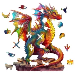 Woodbests - Colorful Dragon-2 Wooden Jigsaw Puzzle (90-120pcs)