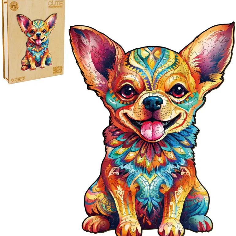 Woodbests - Cute Chihuahua Wooden Jigsaw Puzzle (160-200pcs)