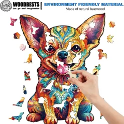 Woodbests - Cute Chihuahua Wooden Jigsaw Puzzle (160-200pcs)