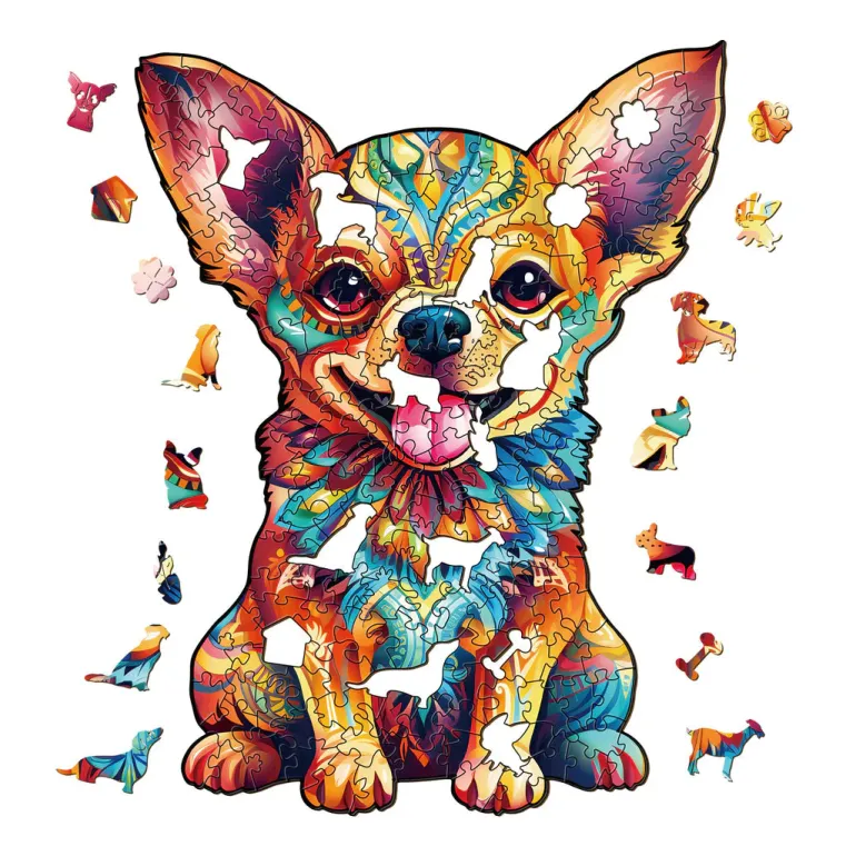 Woodbests - Cute Chihuahua Wooden Jigsaw Puzzle (160-200pcs)