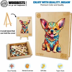 Woodbests - Cute Chihuahua Wooden Jigsaw Puzzle (160-200pcs)