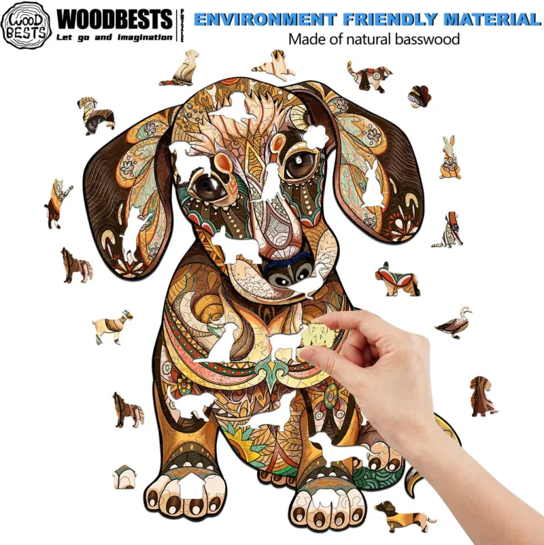 Woodbests - Dachshund Wooden Jigsaw Puzzle (250-300pcs)