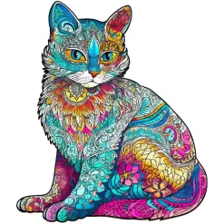Woodbests - Elegant Cat Wooden Jigsaw Puzzle (90-120pcs)