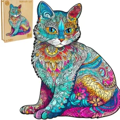 Woodbests - Elegant Cat Wooden Jigsaw Puzzle (90-120pcs)