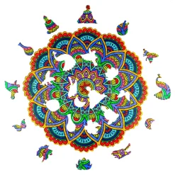 Woodbests - Flower Mandala Wooden Jigsaw Puzzle(250-300pcs)