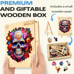 Woodbests - Flowers and Skulls Wooden Jigsaw Puzzle (90-120pcs)