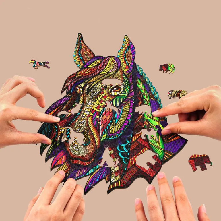 Woodbests - Galloping Horse Wooden Jigsaw Puzzle (90-120pcs)