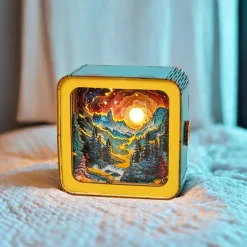 Woodbests - Golden River in Forest Kit - 3D Wooden Puzzle Night Light