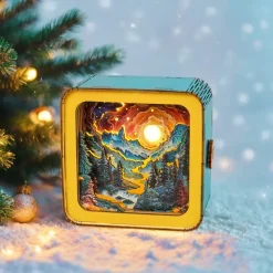 Woodbests - Golden River in Forest Kit - 3D Wooden Puzzle Night Light