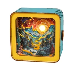 Woodbests - Golden River in Forest Kit - 3D Wooden Puzzle Night Light