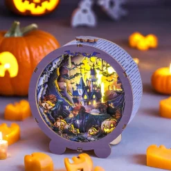 Woodbests - Halloween Castle Kit - 3D Wooden Puzzle Night Light