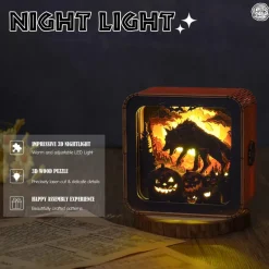 Woodbests - Halloween Wolf Kit - 3D Wooden Puzzle Night Light