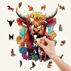 Woodbests - Highland Cattle Family 2 Wooden Jigsaw Puzzle (160-200pcs)