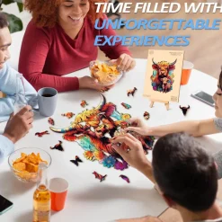 Woodbests - Highland Cattle Family 2 Wooden Jigsaw Puzzle (160-200pcs)