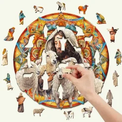 Woodbests - Jesus Shepherd Wooden Jigsaw Puzzle (160-200pcs)
