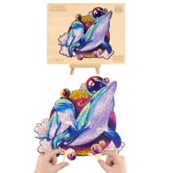 Woodbests - Joyful Dolphin Wooden Jigsaw Puzzle (90-120pcs)