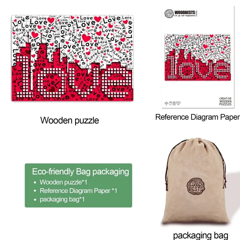 Woodbests - Love Challenge Wooden Jigsaw Puzzle (250-300pcs)