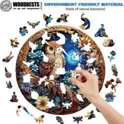 Woodbests - Moonlight Owl Wooden Jigsaw Puzzle (160-200pcs)