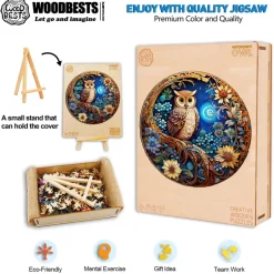 Woodbests - Moonlight Owl Wooden Jigsaw Puzzle (160-200pcs)