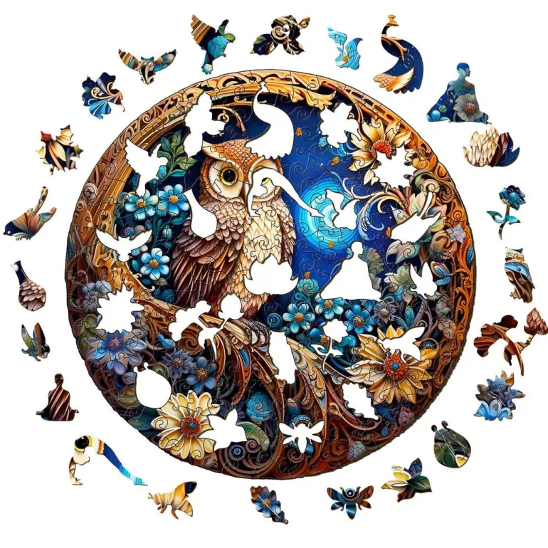 Woodbests - Moonlight Owl Wooden Jigsaw Puzzle (160-200pcs)