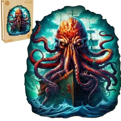 Woodbests - Octopus Monster Wooden Jigsaw Puzzle (160-200pcs)