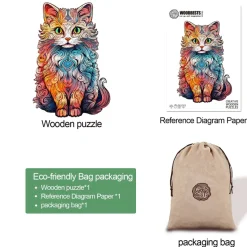 Woodbests - Persian Cat-2 Wooden Jigsaw Puzzle(250-300pcs)