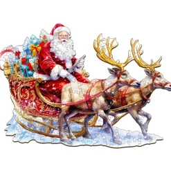 Woodbests - Santa and Rudolph Wooden Jigsaw Puzzle (90-120pcs)