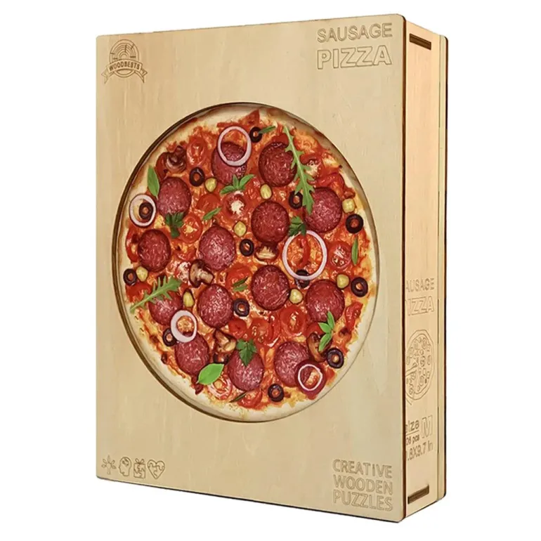Woodbests - Sausage Pizza Wooden Jigsaw Puzzle(250-300pcs)