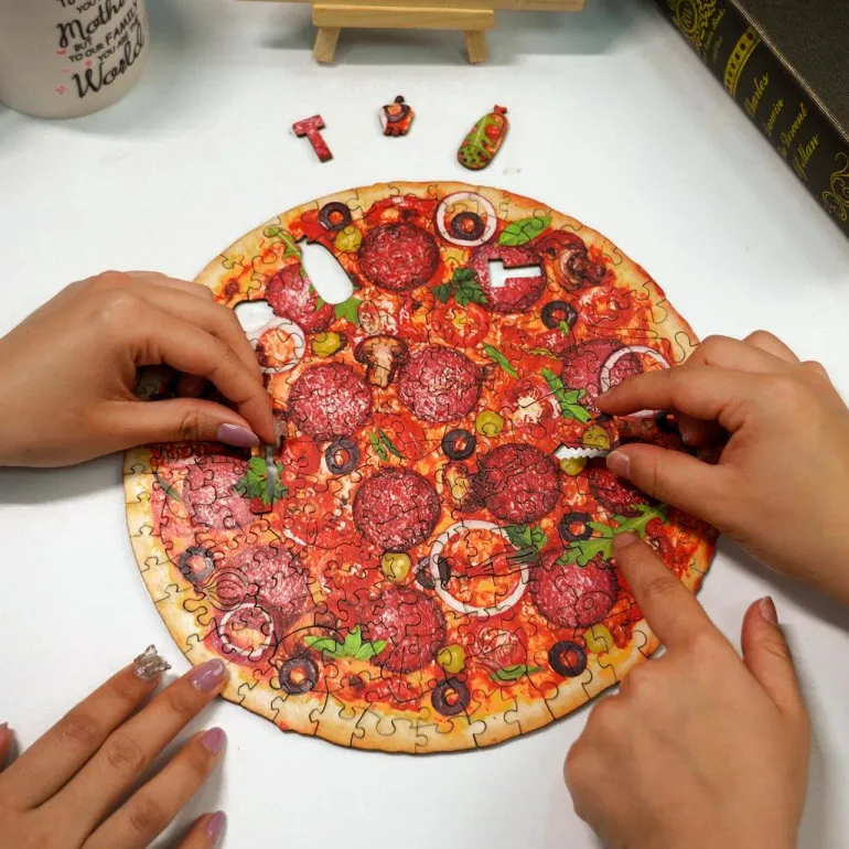 Woodbests - Sausage Pizza Wooden Jigsaw Puzzle(250-300pcs)
