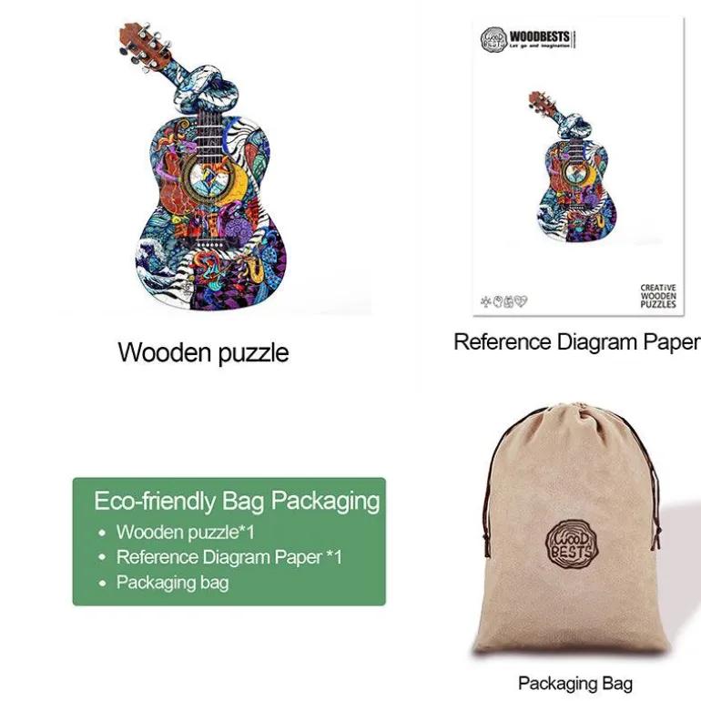 Woodbests - Silent Guitar Wooden Jigsaw Puzzle(250-300pcs)