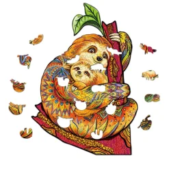 Woodbests - Sloth Family Wooden Jigsaw Puzzle (160-200pcs)
