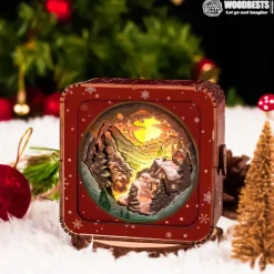 Woodbests - Snow Mountain Hut Kit - 3D Wooden Puzzle Night Light