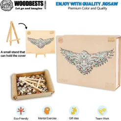 Woodbests - Snowy Owl Wooden Jigsaw Puzzle (160-200pcs)