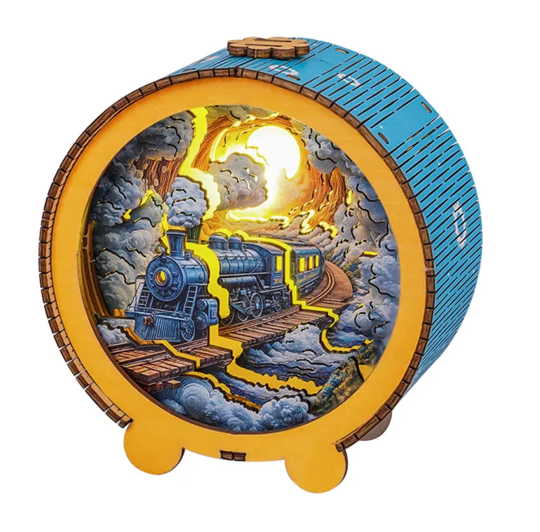 Woodbests - Steam Train Kit - 3D Wooden Puzzle Night Light