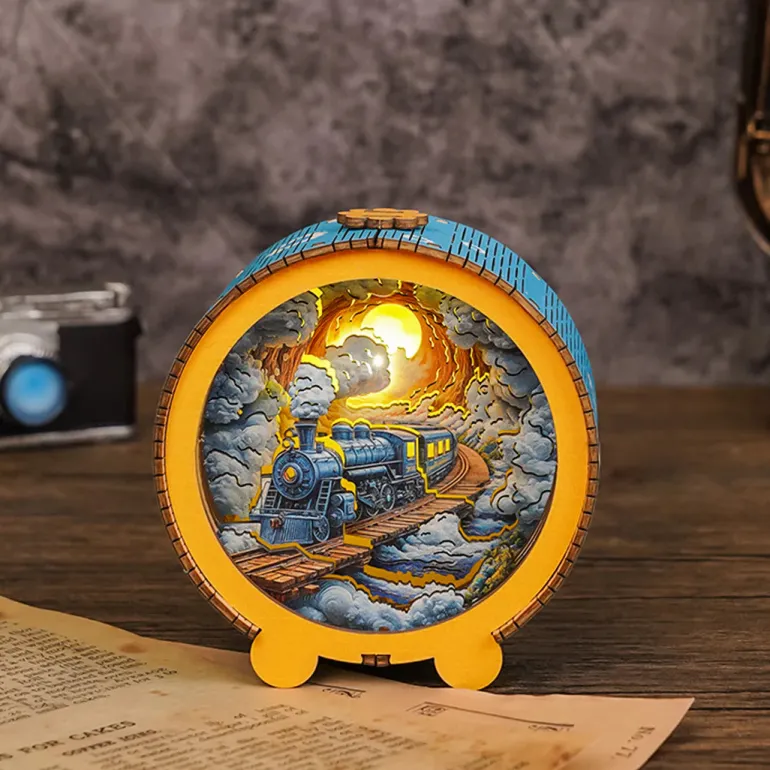 Woodbests - Steam Train Kit - 3D Wooden Puzzle Night Light