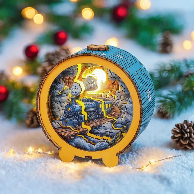 Woodbests - Steam Train Kit - 3D Wooden Puzzle Night Light