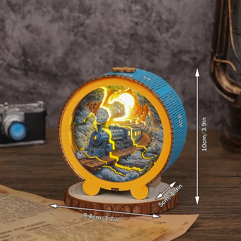 Woodbests - Steam Train Kit - 3D Wooden Puzzle Night Light