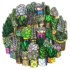 Woodbests - Succulent Plant Wooden Jigsaw Puzzle (160-200pcs)