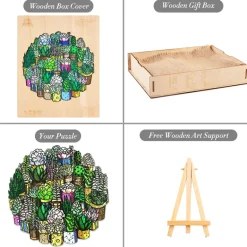 Woodbests - Succulent Plant Wooden Jigsaw Puzzle (160-200pcs)