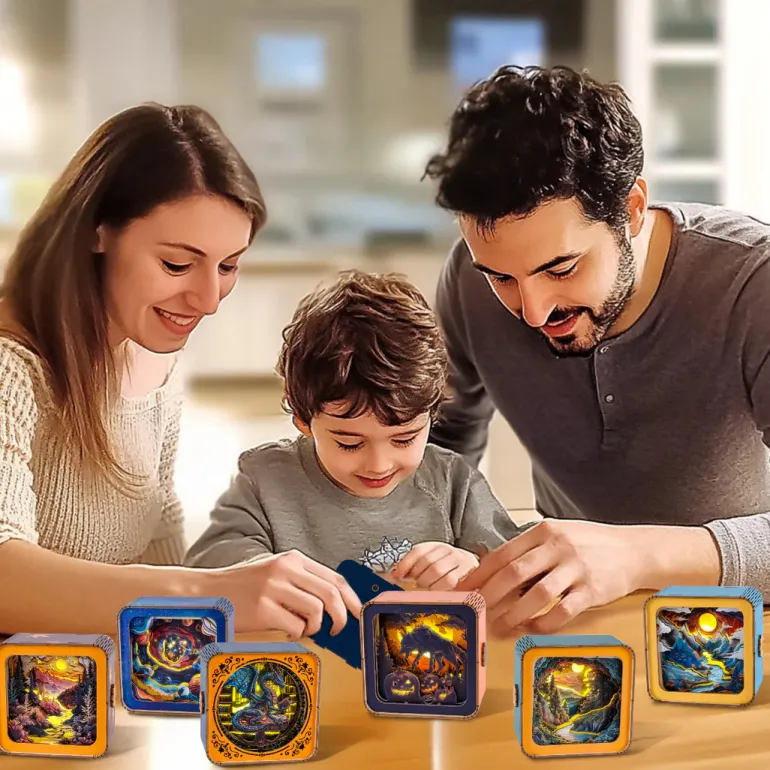 Woodbests - Sunset Wilderness Path Kit - 3D Wooden Puzzle Night Light