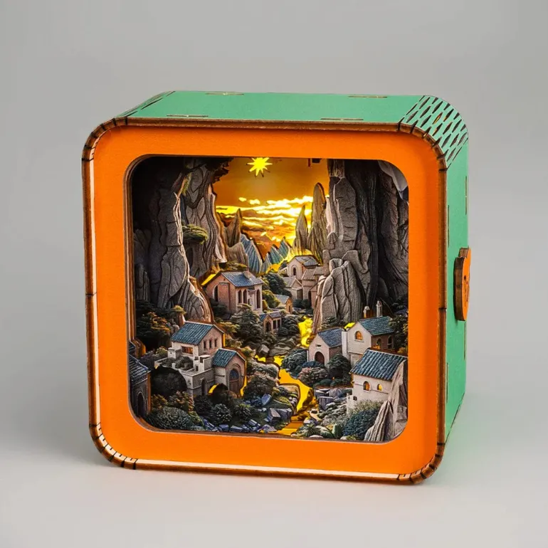 Woodbests - Valley Village Kit - 3D Wooden Puzzle Night Light
