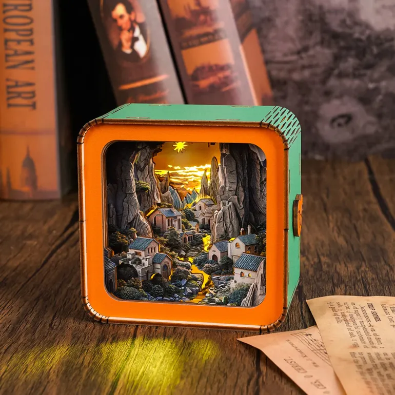 Woodbests - Valley Village Kit - 3D Wooden Puzzle Night Light