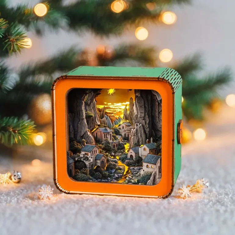 Woodbests - Valley Village Kit - 3D Wooden Puzzle Night Light