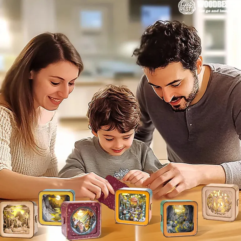 Woodbests - Valley Village Kit - 3D Wooden Puzzle Night Light