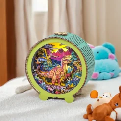 Woodbests - Volcano Dinosaur Kit - 3D Wooden Puzzle Night Light